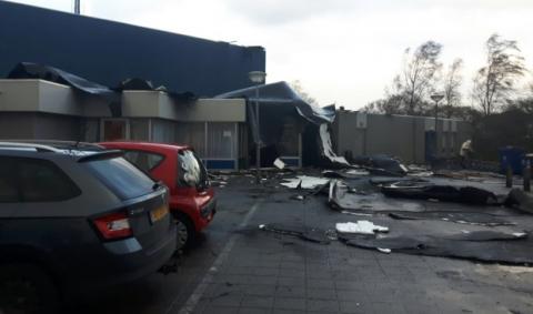 Storm schade sporthal Germenzeel
